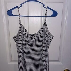 Ann Taylor White with Black Camisole